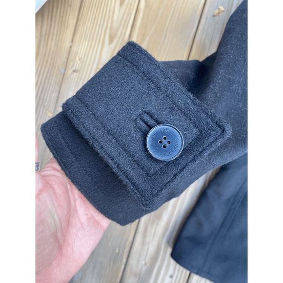 Calvin Klein Cashmere Wool Black Pea Coat Jacket EUC- Size 6, MSRP $300 - Picture 6 of 12